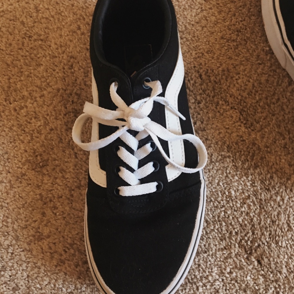White and black vans